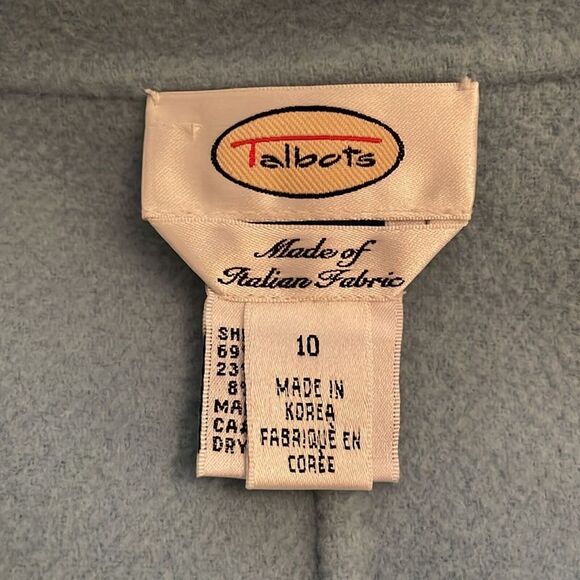 SOLD Talbots Blue Wool Cashmere Felted Blazer Jacket Womens Size 10 Soft - Picture 3 of 13
